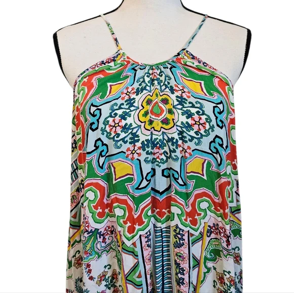 Anthropologie Ella Halter Handkerchief Maxi Dress M/L - Picture 3 of 9